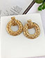 Fashion Rose Gold Alloy Matte Round Earrings