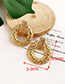 Fashion Gold Alloy Matte Round Earrings