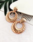 Fashion Gold Alloy Shell Pattern Round Earrings