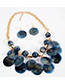 Fashion Brown Streaming Bead Necklace
