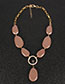 Fashion Brown Single Layer Beaded Necklace