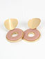 Fashion Pink Alloy Circle Acrylic Earrings