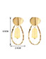 Fashion Yellow Water Drop Acrylic Cylindrical Earrings