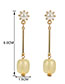 Fashion Yellow Pearl Gold-plated Acrylic Earrings
