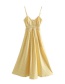 Fashion Yellow Plaid Dress