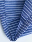 Fashion Blue Cotton Sliver Pocket Shirt Skirt