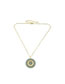 Fashion Silver Gold-plated Eye Round Necklace