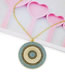 Fashion Rose Gold Gold-plated Eye Round Necklace