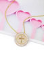 Fashion Gold Full Drill Hollow Cross Zircon Copper Plated Necklace