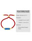 Fashion Red Rope Milky White Geometric Crystal Bud Pull Bracelet