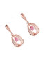 Fashion Pink Ring Circle Earrings