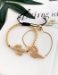 Fashion Gold Copper Inlaid Zircon Turtle Bracelet