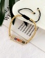 Fashion Gold Copper Inlaid Zircon Beaded Square Bracelet