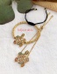 Fashion Gold Copper Inlaid Zircon Beaded Turtle Bracelet