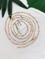 Fashion Gold Copper Inlaid Zircon Necklace （1PIECE)