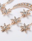 Fashion Silver Multilayer Moon Star Acrylic Diamond Earrings