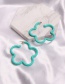Fashion Blue Geometric Flower Shaped Acrylic Earrings