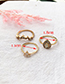 Fashion Gold Alloy Resin Ring Set Of Ten