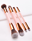 Fashion Pink Gold 4-pack Double-head Makeup Brush