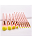Fashion Pink Gold 10 Sticks Of Yellow Hair Makeup Brush