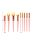Fashion Pink Gold 10 Sticks Of Yellow Hair Makeup Brush