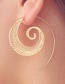 Fashion Gold Swirl Gear-like Leaf Earrings