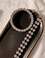Fashion Silver Ab Asymmetric Big Ring Earrings