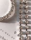 Fashion Silver Ab Asymmetric Big Ring Earrings