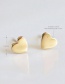 Fashion Gold Love Stainless Steel Earrings