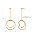 Fashion Gold Circle Stainless Steel Earrings