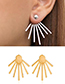 Fashion Line Silver Alloy Geometry Water Droplets Full Of Split Ear Studs