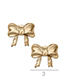 Fashion Bow Ancient Silver Geometric Alloy Earrings