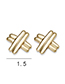 Fashion Eight-character Gold Geometric Alloy Earrings