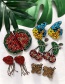 Fashion Color Resin-studded Watermelon Earrings