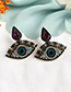 Fashion Black Alloy Diamond Eye Studs