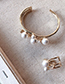 Fashion Ring Gold Multi-layer Pearl Ring