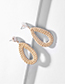 Fashion Khaki Natural Pearl Shell Rattan Braided Hollow Drop Earrings