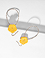 Fashion Yellow Natural Pearl Shell Flower Copper Drop Earrings