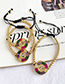 Fashion V Multi-color Copper Inlaid Zircon Letter Necklace
