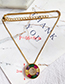 Fashion X Multi-color Copper Inlaid Zircon Letter Necklace