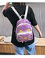 Fashion Purple Sequined Laser Backpack