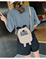 Fashion Gray Puppy Shoulder Messenger Bag