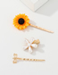 Fashion Gold Sunflower Hair Clip Set
