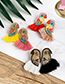 Fashion Pink Alloy Diamond-studded Bird Tassel Earrings
