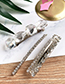 Fashion Silver Alloy Diamond-studded Hair Clips Three-piece