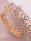 Fashion Gold Alloy Diamond Love Crown