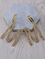 Fashion Gold  Silver Pin Full Diamond Letter Earrings