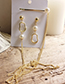 Fashion Gold Diamond Fringed Necklace Integrated Earrings