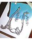 Fashion Silver Letter Full Of Tassel Necklace Earrings One