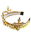 Fashion Gold Cross Pearl Jewel Headband